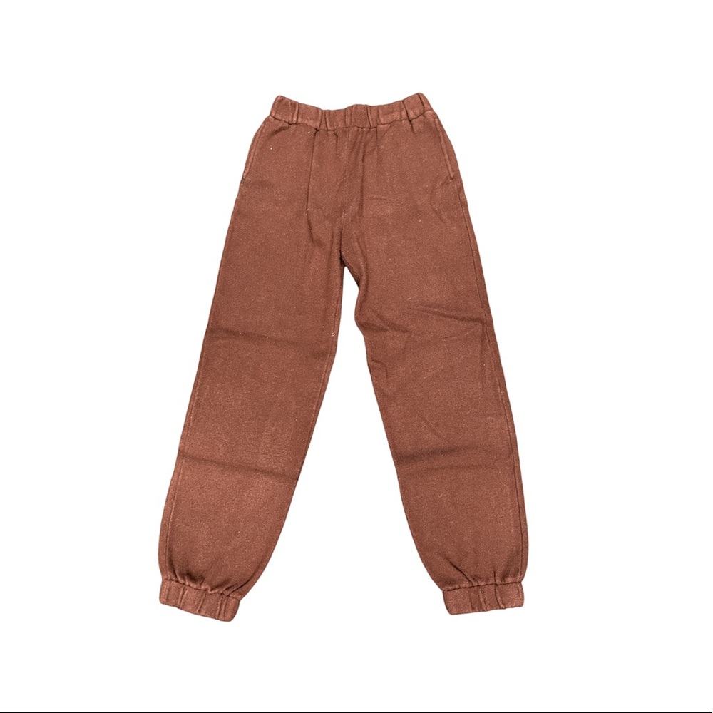 Brown knit sweatpants